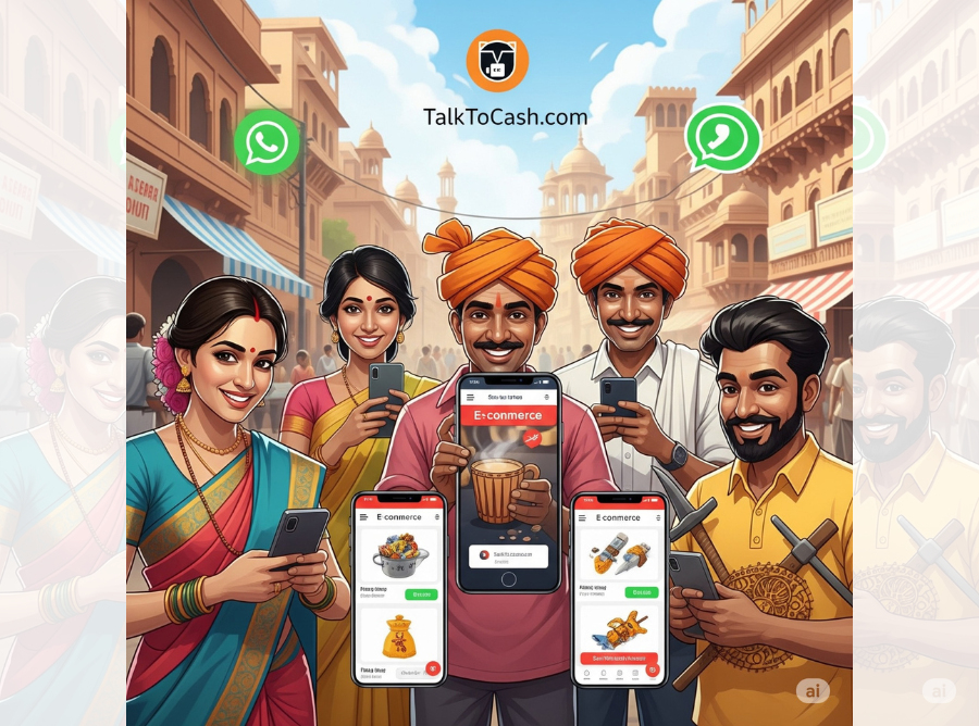 TalkToCash, WhatsApp storefront India, small business tools, micro-entrepreneur platform, no-code ecommerce